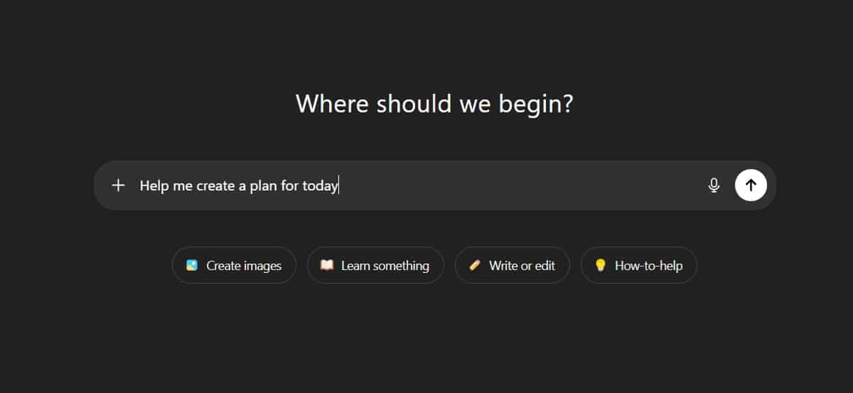 ChatGPT prompt: Help me create a plan for today